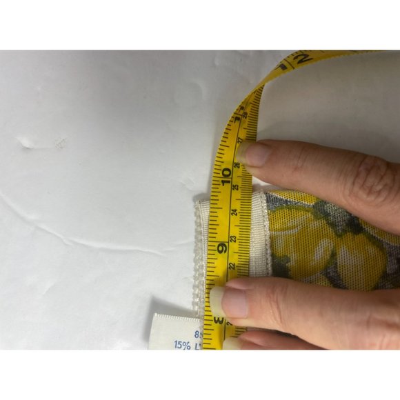 VINTAGE NYLON LYCRA SPANDEX blue yellow flower Girdle Underwear SIZE M - Picture 6 of 6